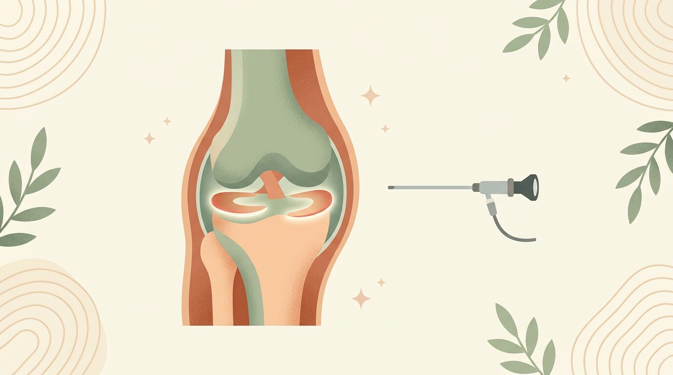 Uszkodzenie łąkotki w stawie kolanowym, ilustracja anatomii łąkotki przyśrodkowej i bocznej oraz miejsca pęknięcia